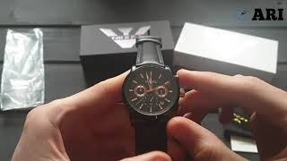 Чоловічий годинник Nibosi 2313 Black з хронографом